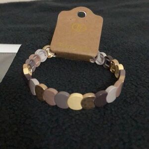 Multi-Color Overlapping Disk Stretch Bracelet